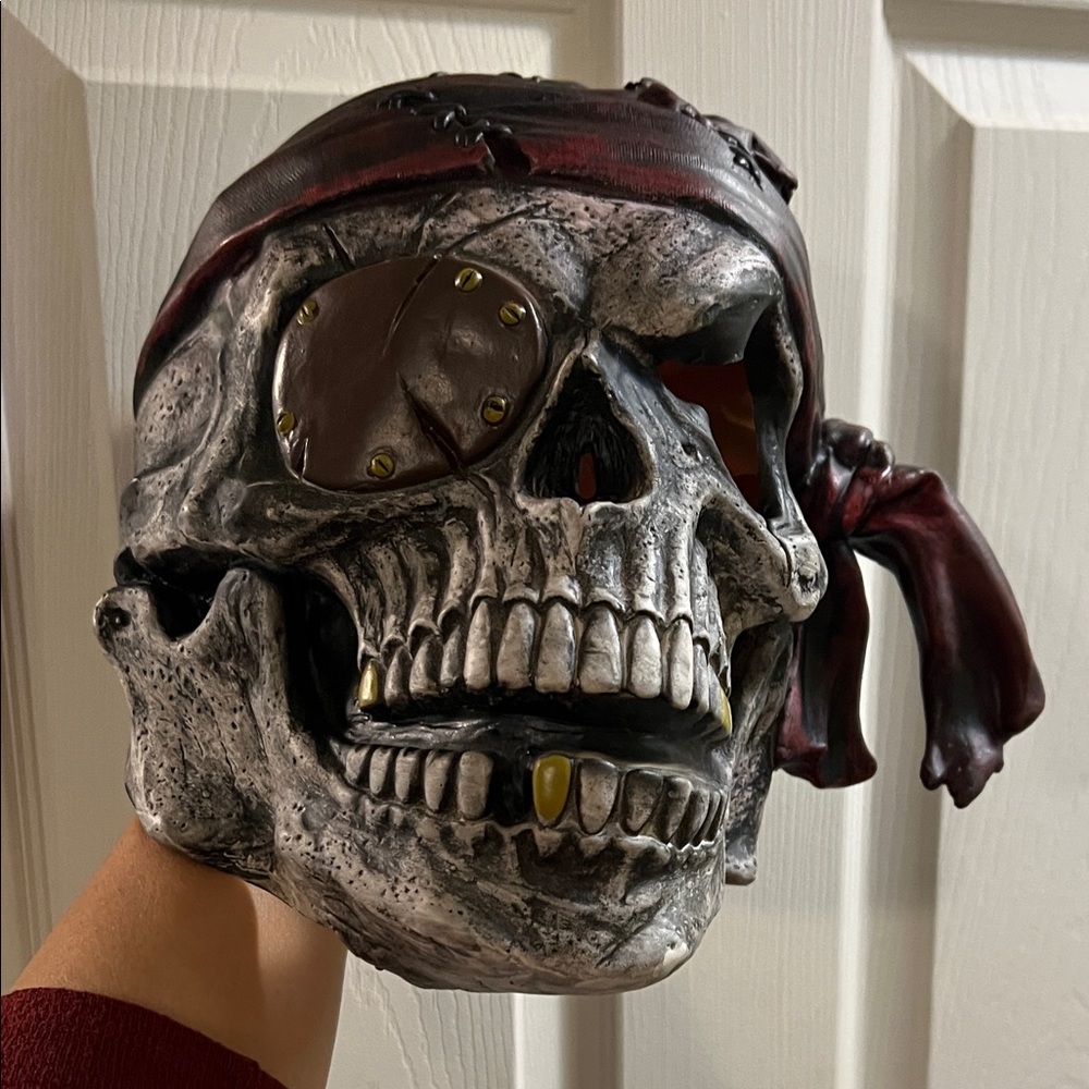 Pirate Skull Mask with Red Bandana